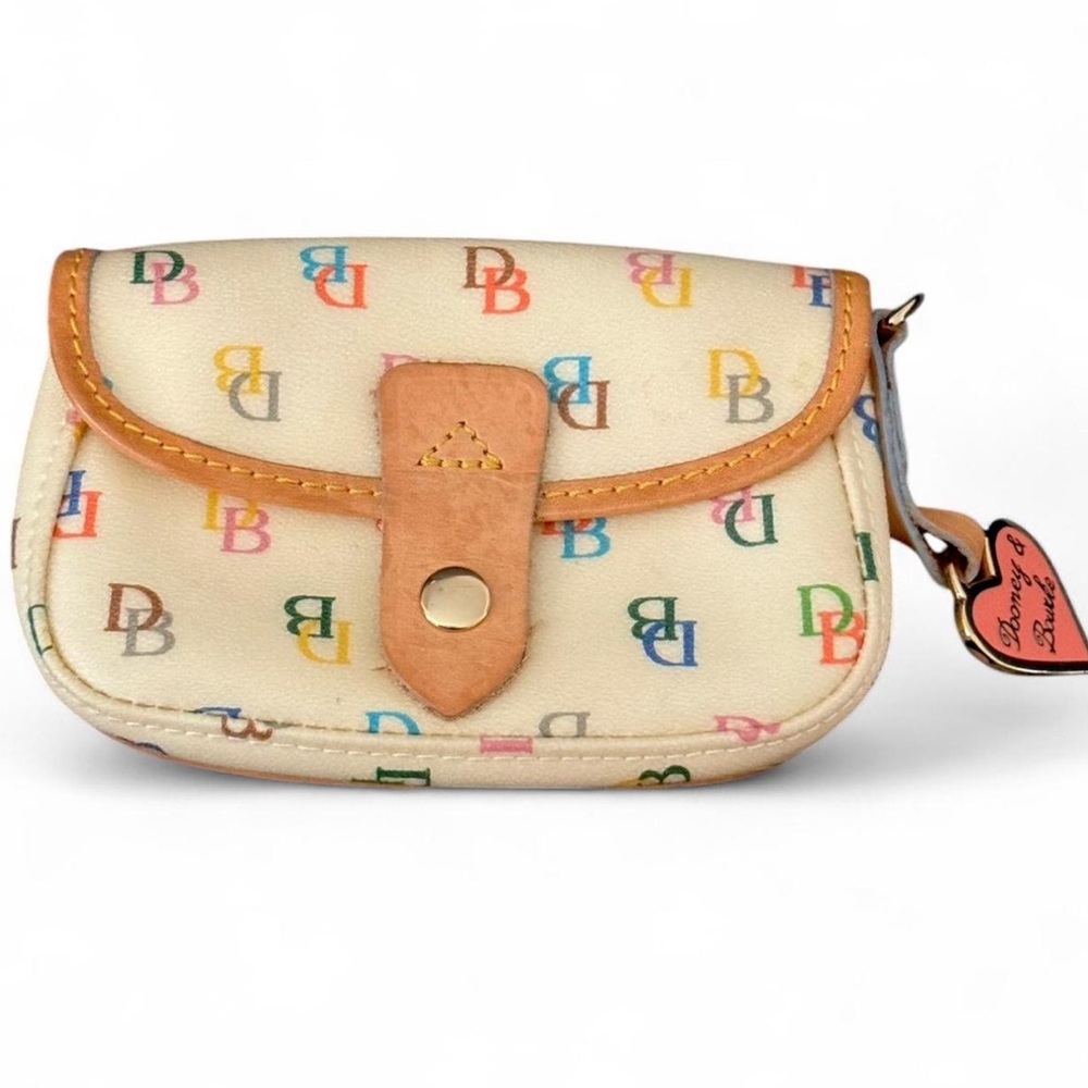 Dooney & Bourke Monogram Collection Vintage Logo Wristlet Y2K Millennial Fairy - Picture 2 of 7